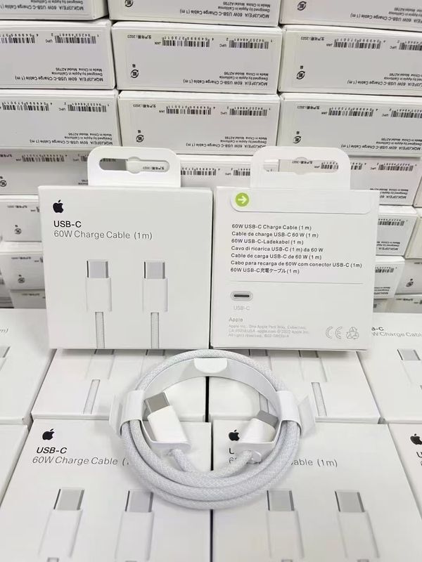 Official Iphone Apple 60W USB-C Charge Cable MW493 MQKJ3 A2795 Fast Charging Data Transmission